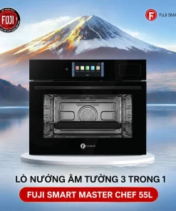 Lò Nướng, Hấp, Vi Sóng 3 Trong 1 Âm Tường Cao Cấp Fuji Smart Master Chef 55L