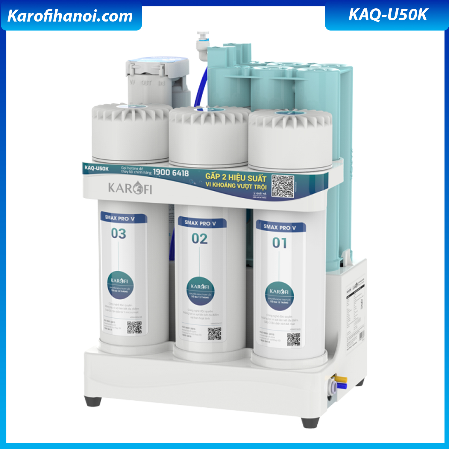 Máy lọc nước RO Karofi KAQ-U50K